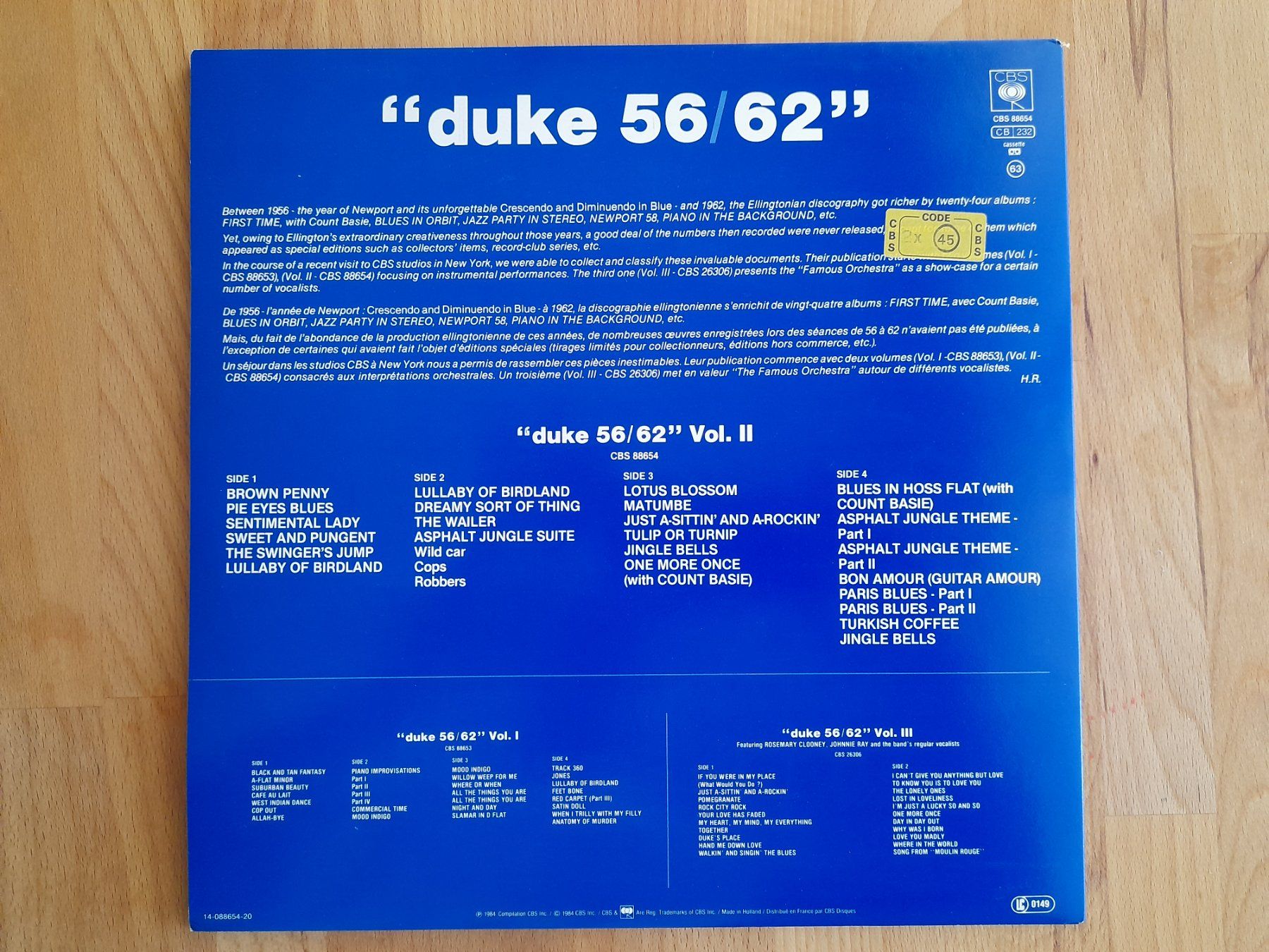 Dischi in vinile: Schallplatte Duke Ellington – Usato da Zollikon venduto da TimeIsMoney 1