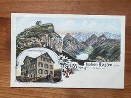 AK 1907 Hoher Kasten mit Hotel Stempel Litho   (G1887)