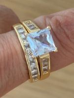 Luxus Elegante Gr.19/9 Duo Ring Memoire Farbe : Gold