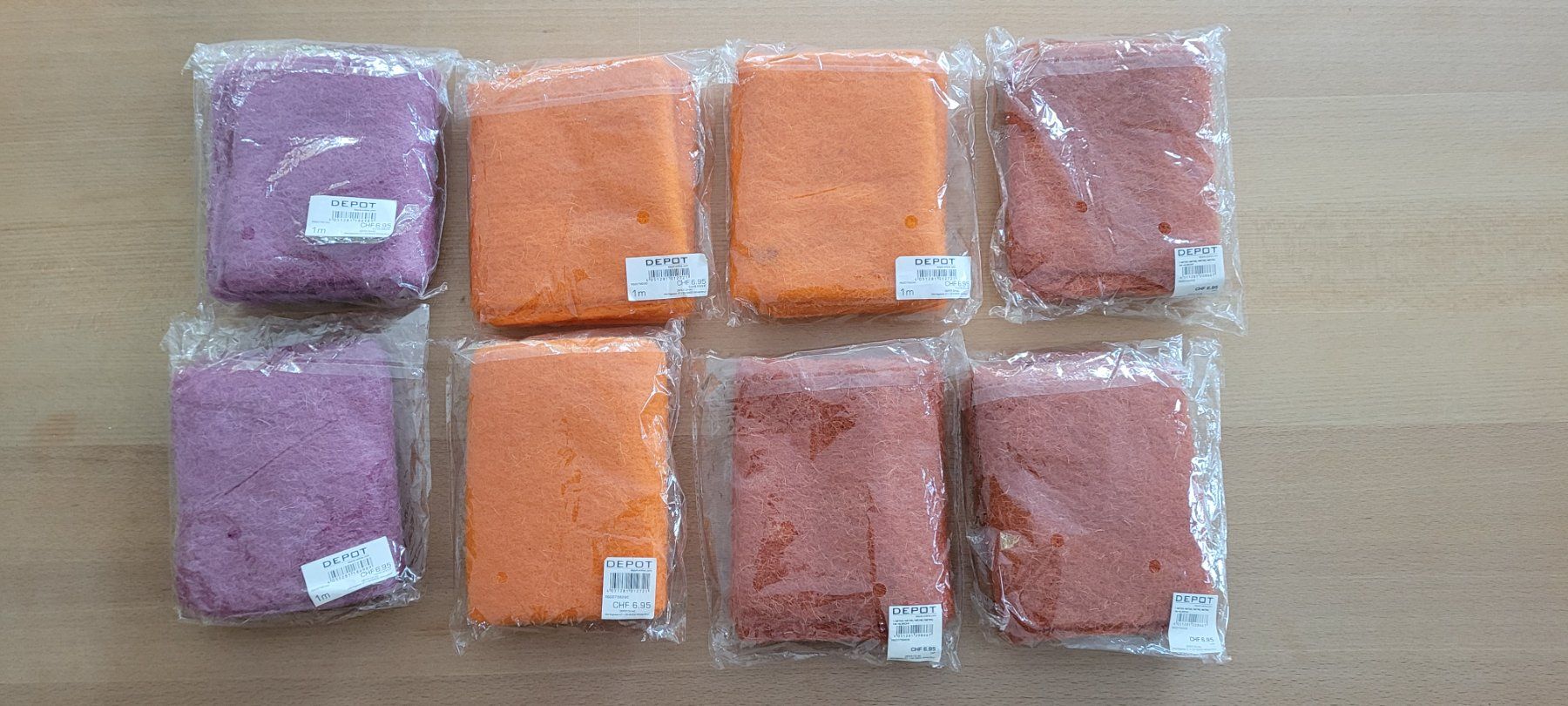 Kit bricolage: 8 x Filzband 15 cm x 1 m – Nuovo e nell'imballaggio originale da Wetzikon ZH venduto da Zirben5