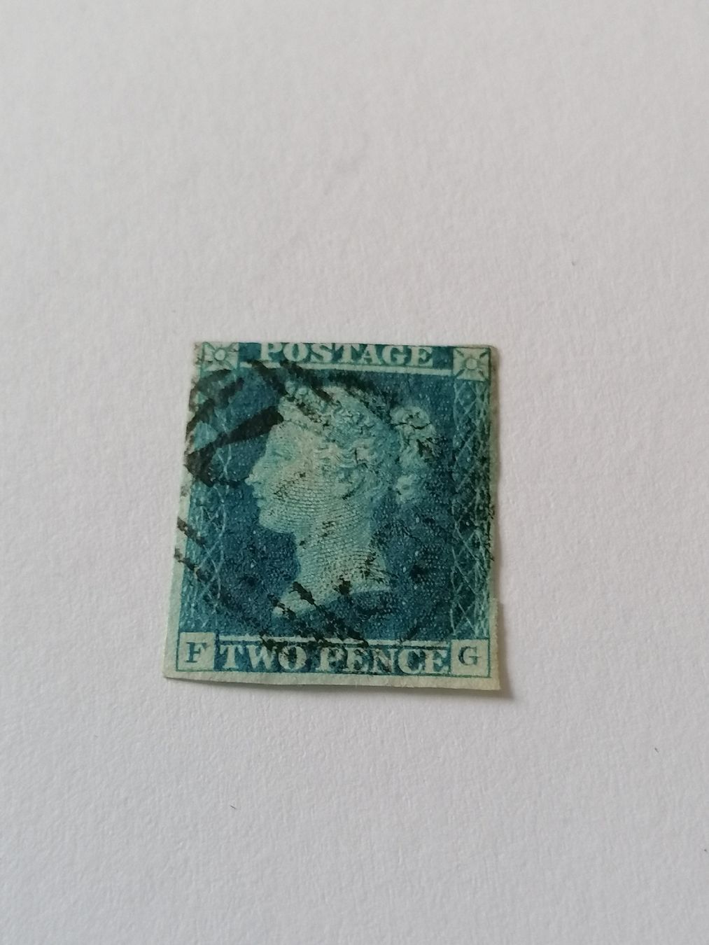 Alle Briefmarken: Two pence blue 1841, Platte 4 – Gebraucht aus Happerswil von tschergi