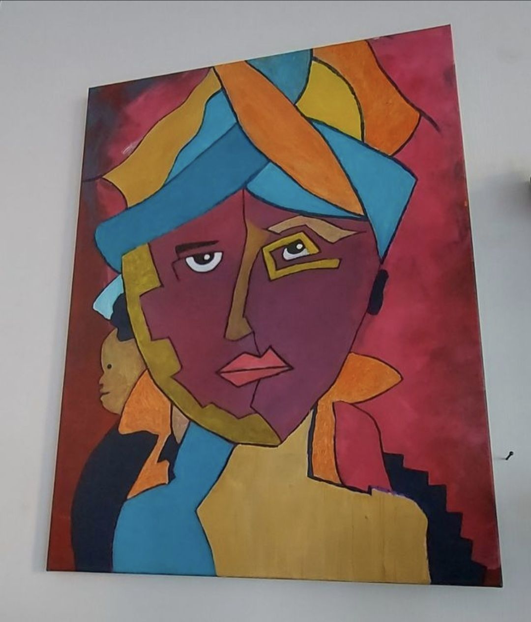 Dipinti: Gemälde, Abstraktes Gesicht,handmade 60×80 – Nuovo (secondo la descrizione) da Riehen venduto da Steinbock1970 1