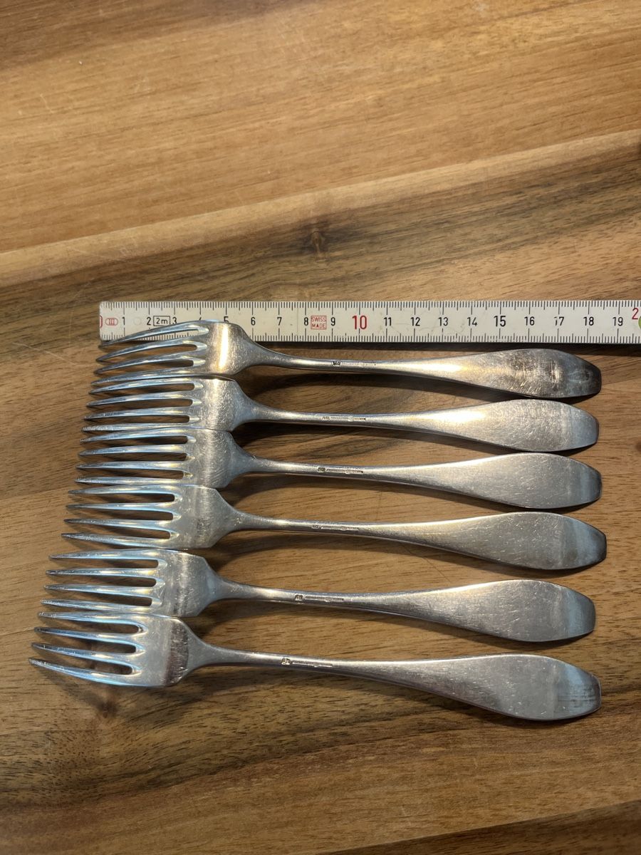 Gabeln: 6 Gabeln schwerter Silber, Versilbert – Gebraucht aus Würenlos von KLG_3TBs 7