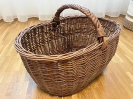 Grosser Weidenkorb Picknick Einkaufskorb 53 cm
