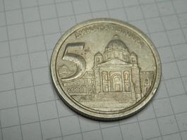 Jugoslawien 5 Dinar, 2000