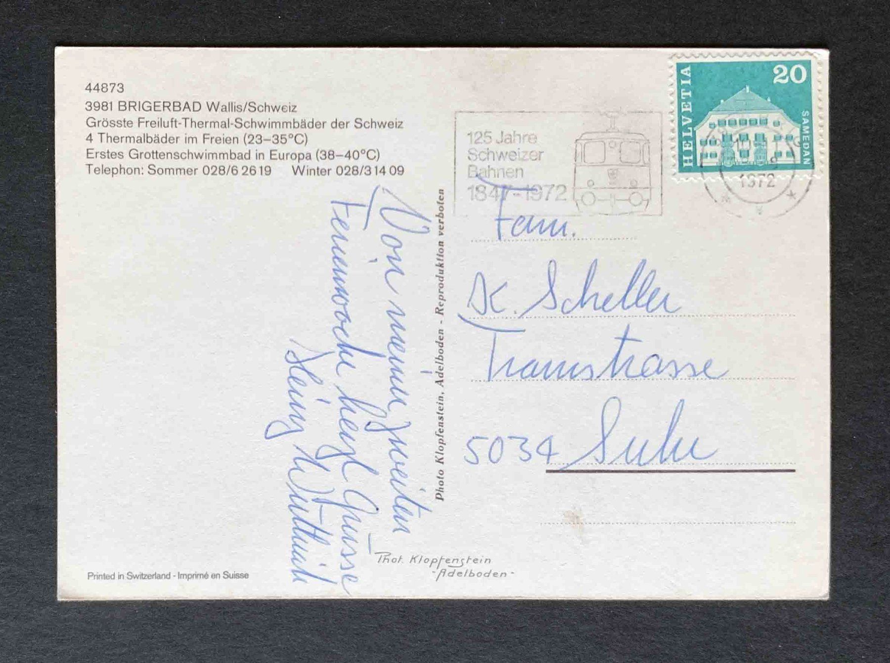 Cartes postales: AK Briegerbad Wallis – D'occasion à Goldau par artelier1 1
