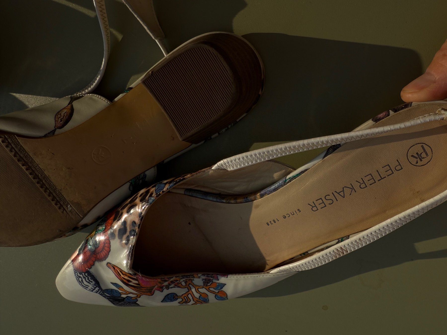 Kaiser Damenschuhe: Peter Kaiser Slingpumps, Gr. 7, gemustert, neuwertig! – Gebraucht aus Baden von cocteau13 3