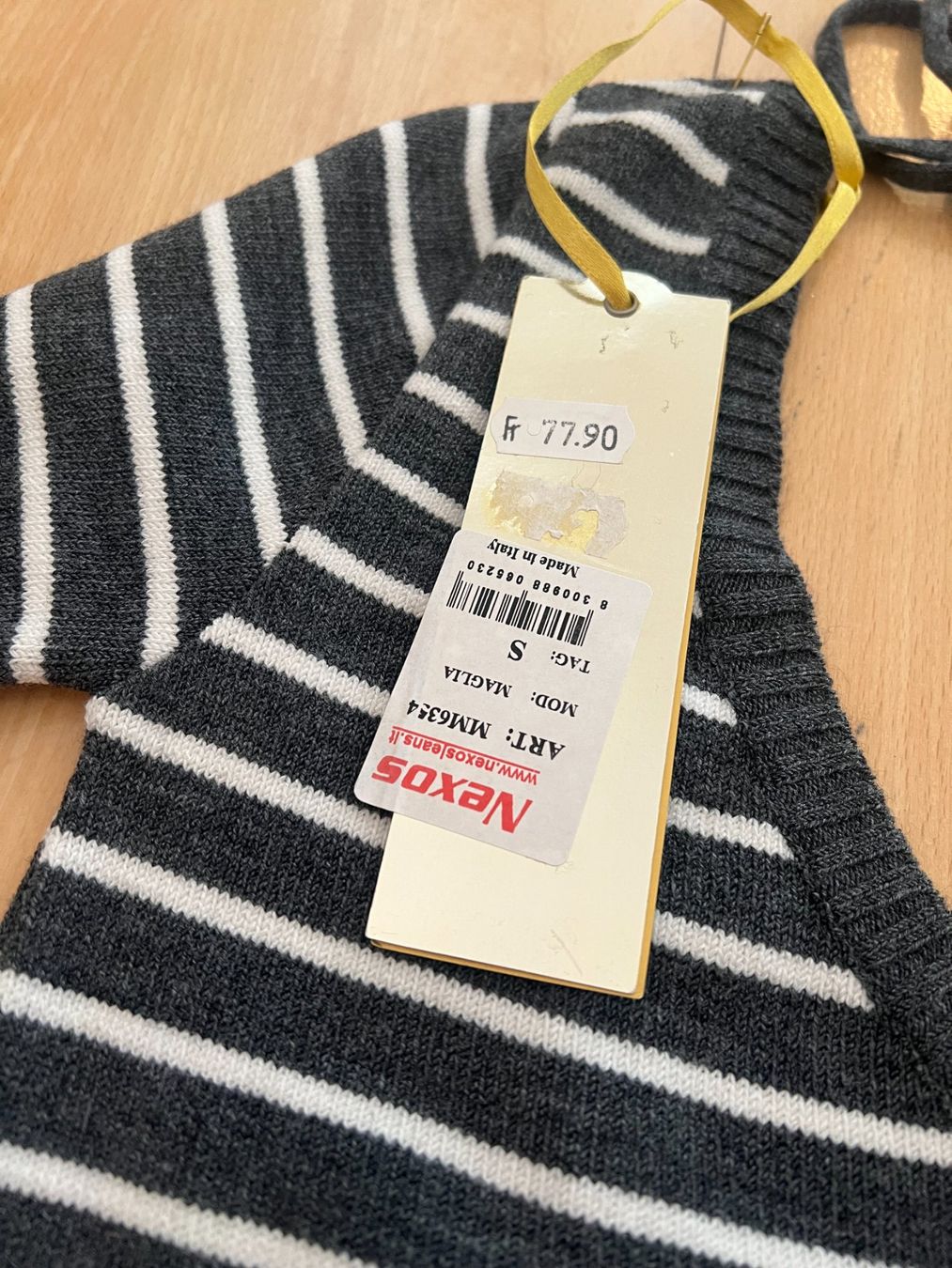 Maglioni & Felpe: NEXOS Strickpullover, 50% Wolle, Gr. S, Grau/Weiss, NEU – Nuovo e nell'imballaggio originale da Worb venduto da farben20zauber 2