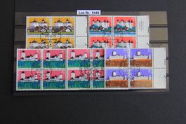 PP 1976 Serie Viererblöcke mit Ortsstempel und Taps Los 5449