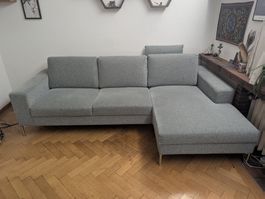 Elegantes graues Sofa von Pfister