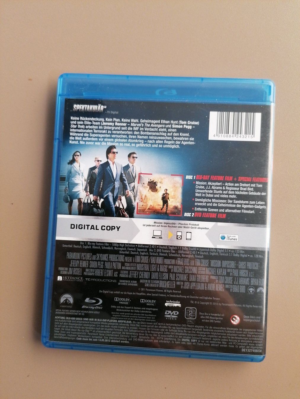 Tutti i DVDs: DVD Mission Impossible Phantom Protokoll – Usato da Büttikon AG venduto da Amineah 1