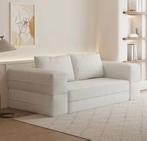Schlafsofa 180cm weiss rahmenlos vakuum günstig