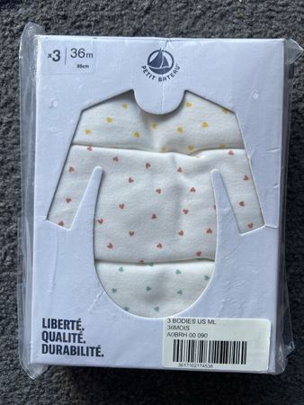 3 x Body Petit Bateau Grösse 95 (98)