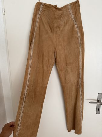 Lederhose Alberta Ferretti braun Grösse 36 guter Zustand