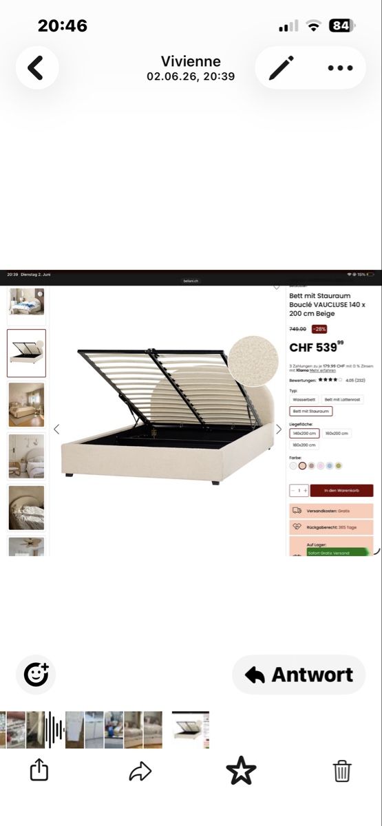 Betten: Doppelbett – Gebraucht aus Schöftland von Schluch8