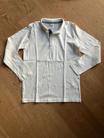 Poloshirt langärmlig offwhite Grösse 152