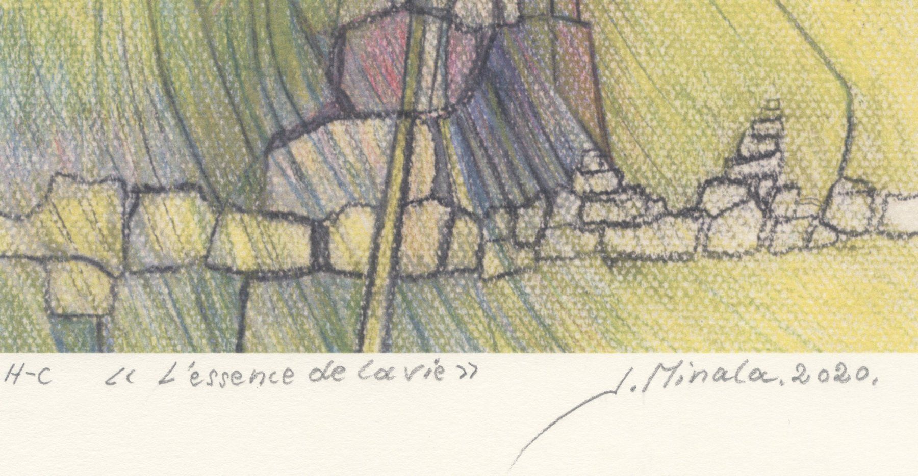 Grafica & Litografie: MINALA Jacques, 1940  - "L'essence de la vie" 2020 – Nuovo (secondo la descrizione) da Biel/Bienne venduto da 07helios032 2