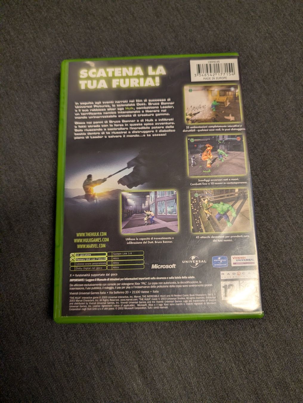 Spiele: Hulk Microsoft Xbox – Gebraucht aus Giubiasco von Ticinerd 1