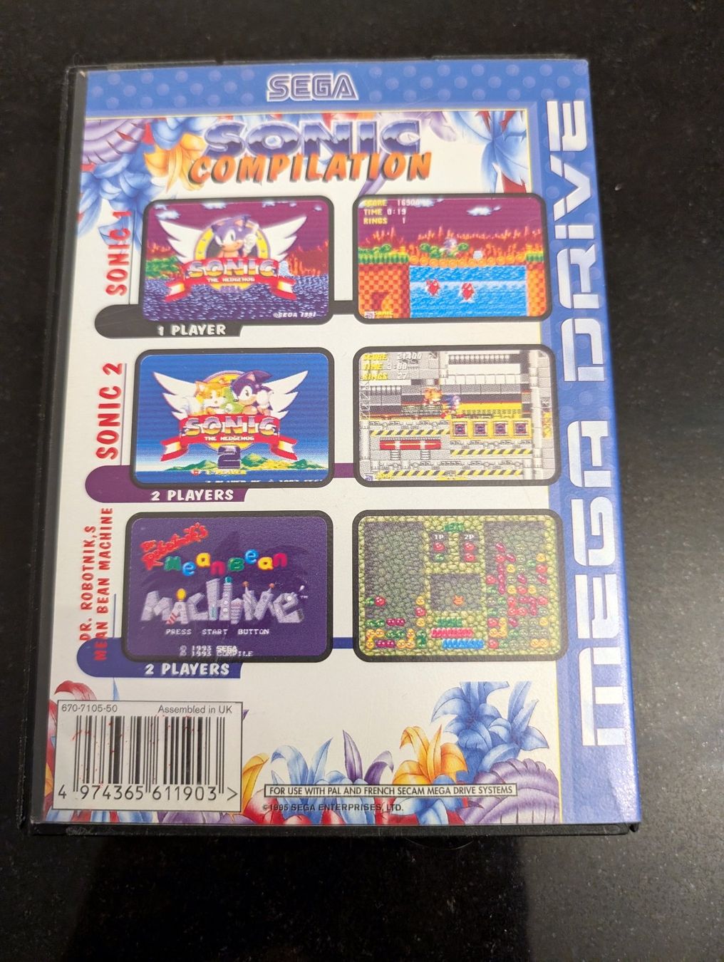 Sega Giochi: SONIC COMPILATION (PAL) - SEGA MEGA DRIVE – Usato da Spiegel b. Bern venduto da Natix 1