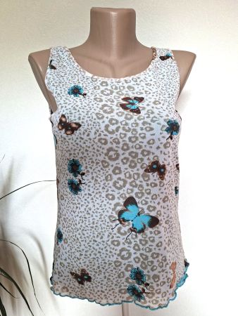 Haut sans manche Marc Aurel –– motif papillons – Taille 38