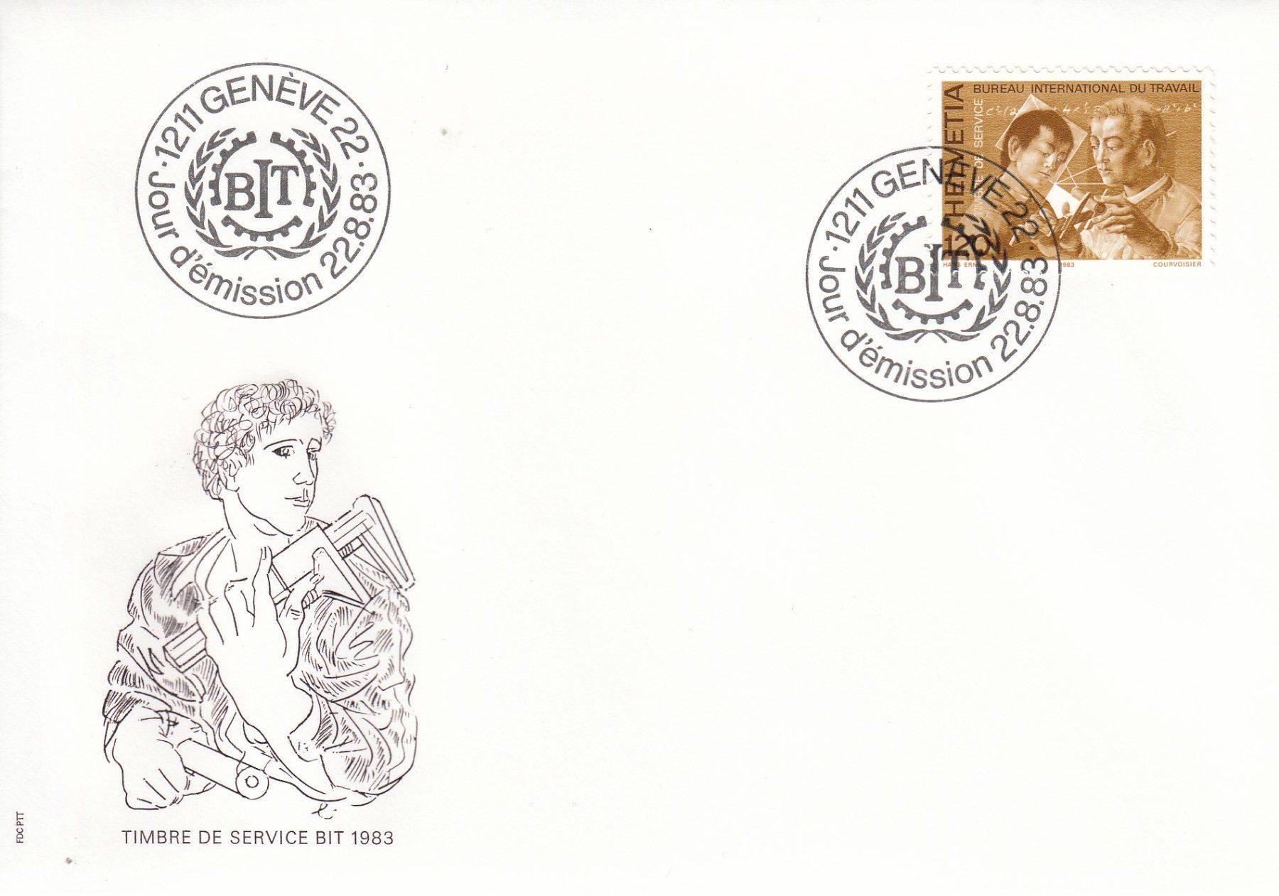 Tutti i francobolli: 1983 109 Arbeitsamt in Genève FDC – Usato da Spreitenbach venduto da Mustang_1105