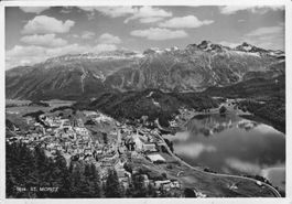 Originale Vintage Ansichtskarte St. Moritz, BRB 1939