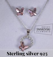 Swarovski Schmetterling Set 925 Silber