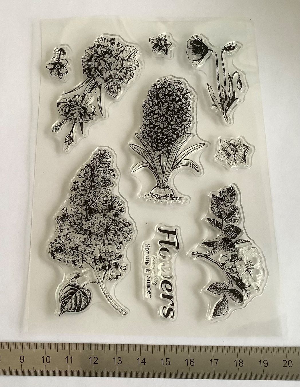 Stempel: Clear Stamp Spring Flowers Silikon Stempel Silikonstempel – Neu (gemäss Beschreibung) aus Meyrin von laservette99 1