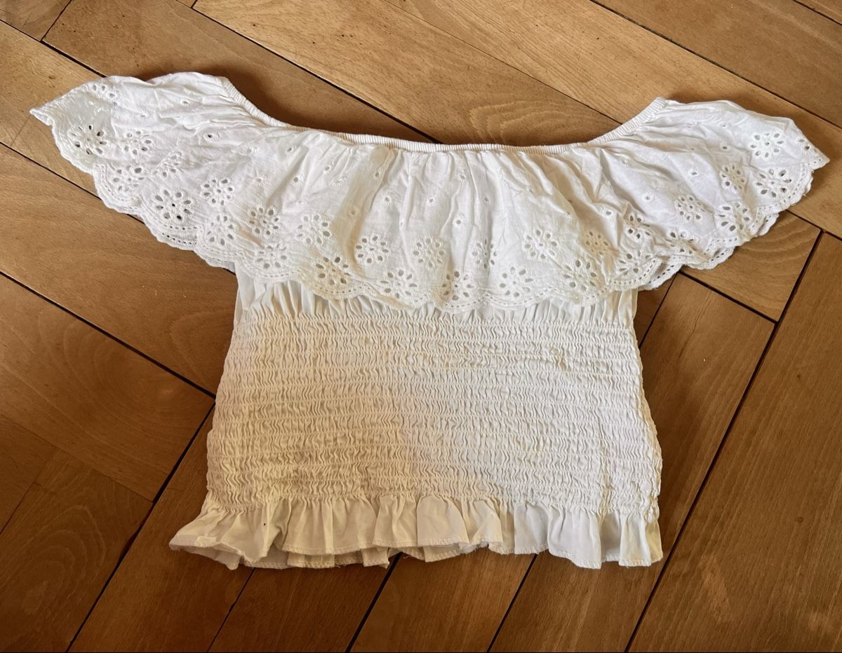 Top: Schulterfreies Sommertop Damen Gr. S – Usato da Pieterlen venduto da l.pro6