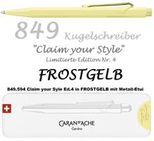 849.594 FROSTGELB * Claim your style Caran d'Ache 849 + Etui