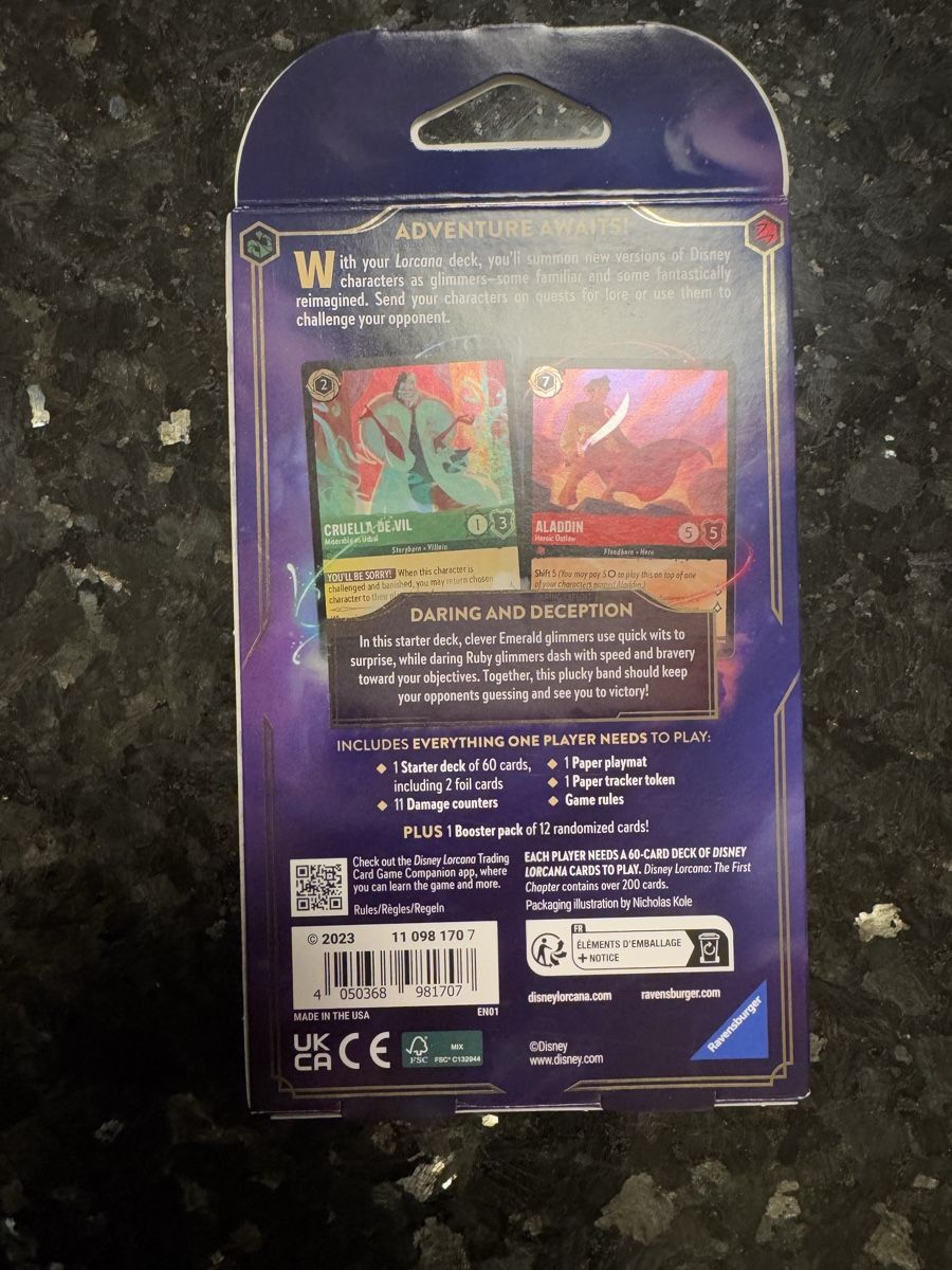 Disney Sammelbilder & Trading cards: Disney Lorcana The First Chapter Starter Deck EN – Neu und originalverpackt aus Emmenbrücke von paj_q8wx 2