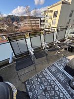 Beliani Gartenmöbel Set Aluminium schwarz 4-Sitzer CATANIA