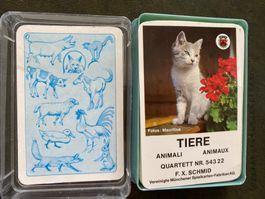 Tiere Animali Animaux  vintage Quartett F.X. Schmid 1970
