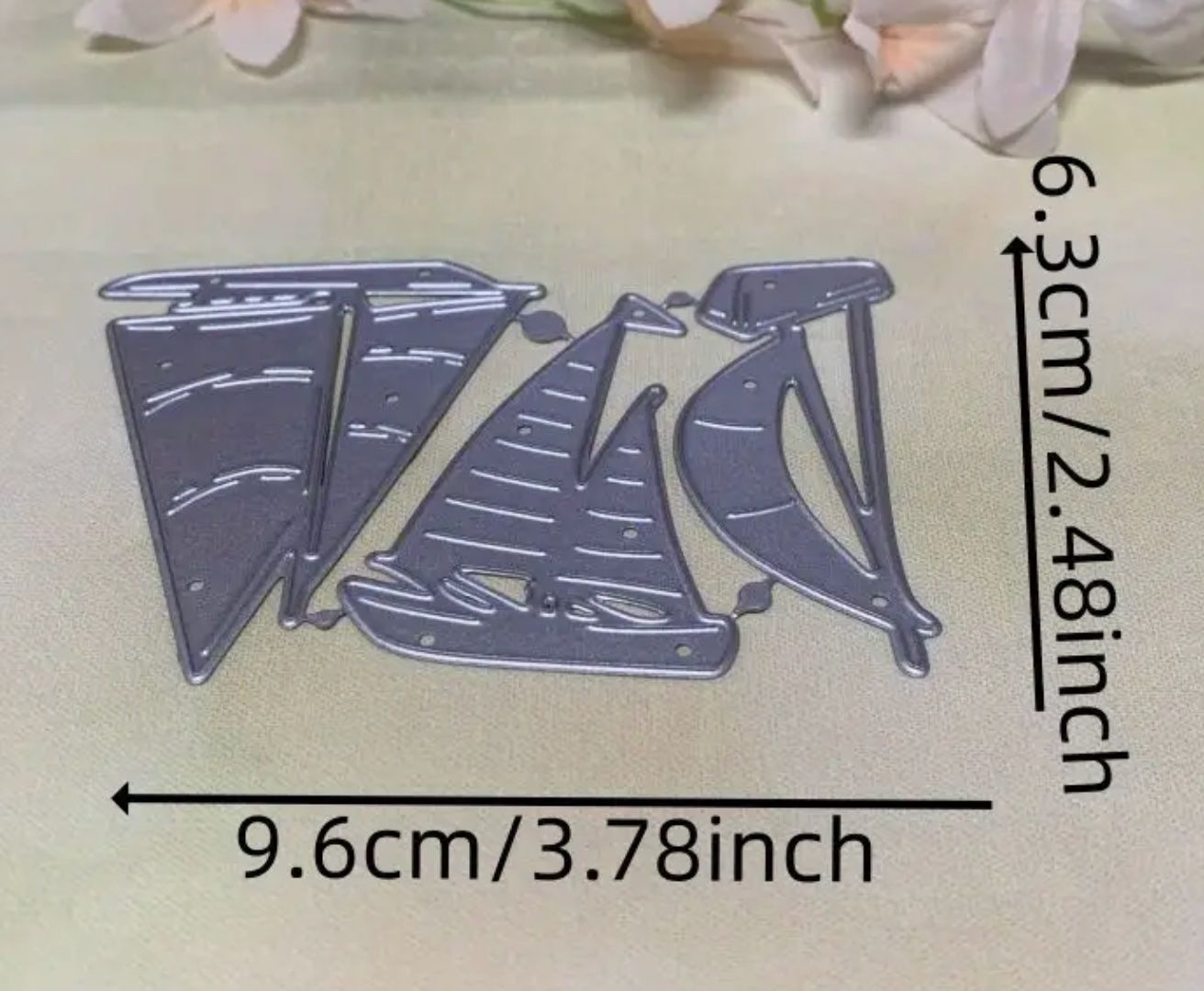 Sciablone: 3x Segelschiff / Boot  - Stanzschablone – Nuovo e nell'imballaggio originale da Frenkendorf venduto da jazzplatten 1