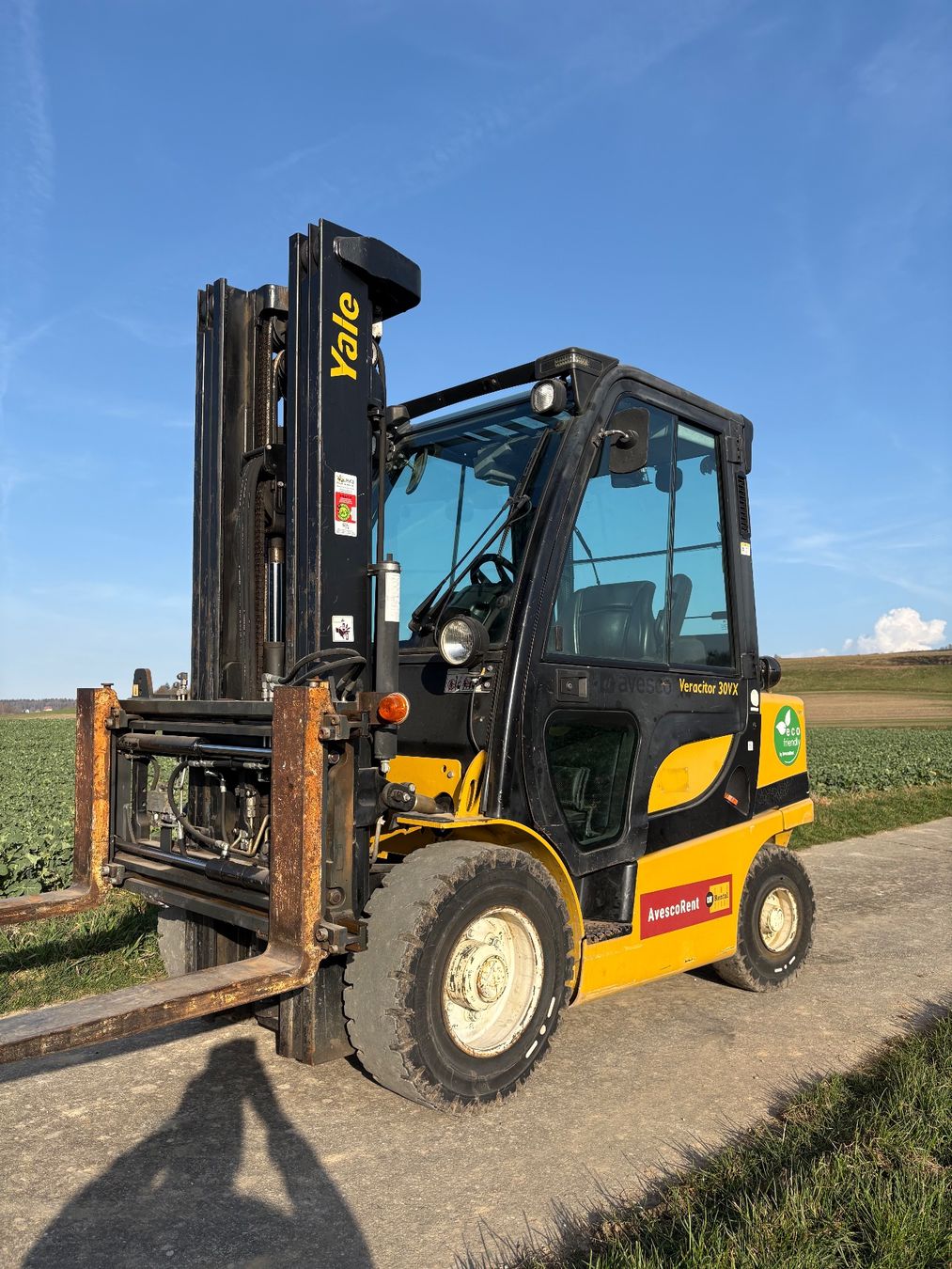 Diesel Carrelli elevatori e a forche: Chariot élévateur Yale 30VX avec positionneur de fourches – Usato da Bioley-Magnoux venduto da Salvo25