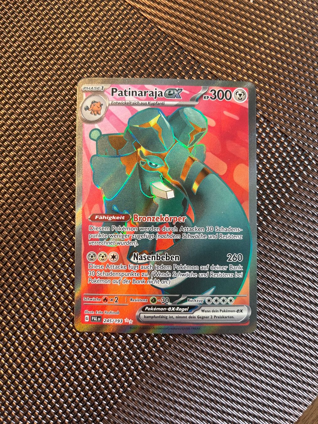 Pokémon Sammelbilder & Trading cards: Pokemon Patinaraja EX Paldea Evolved Fullart Deutsch – Neu (gemäss Beschreibung) aus Wabern von Collectfun