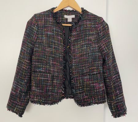 H&M tweed jacket and skirt set size SMALL