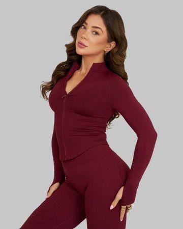 THRIVIN/ Elevate Sculpt Shapewear Jacket | Fine Wine Gr S