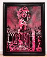 Marilyn Monroe Paris Bild Pink Schwarz Street Art Pop Art mi
