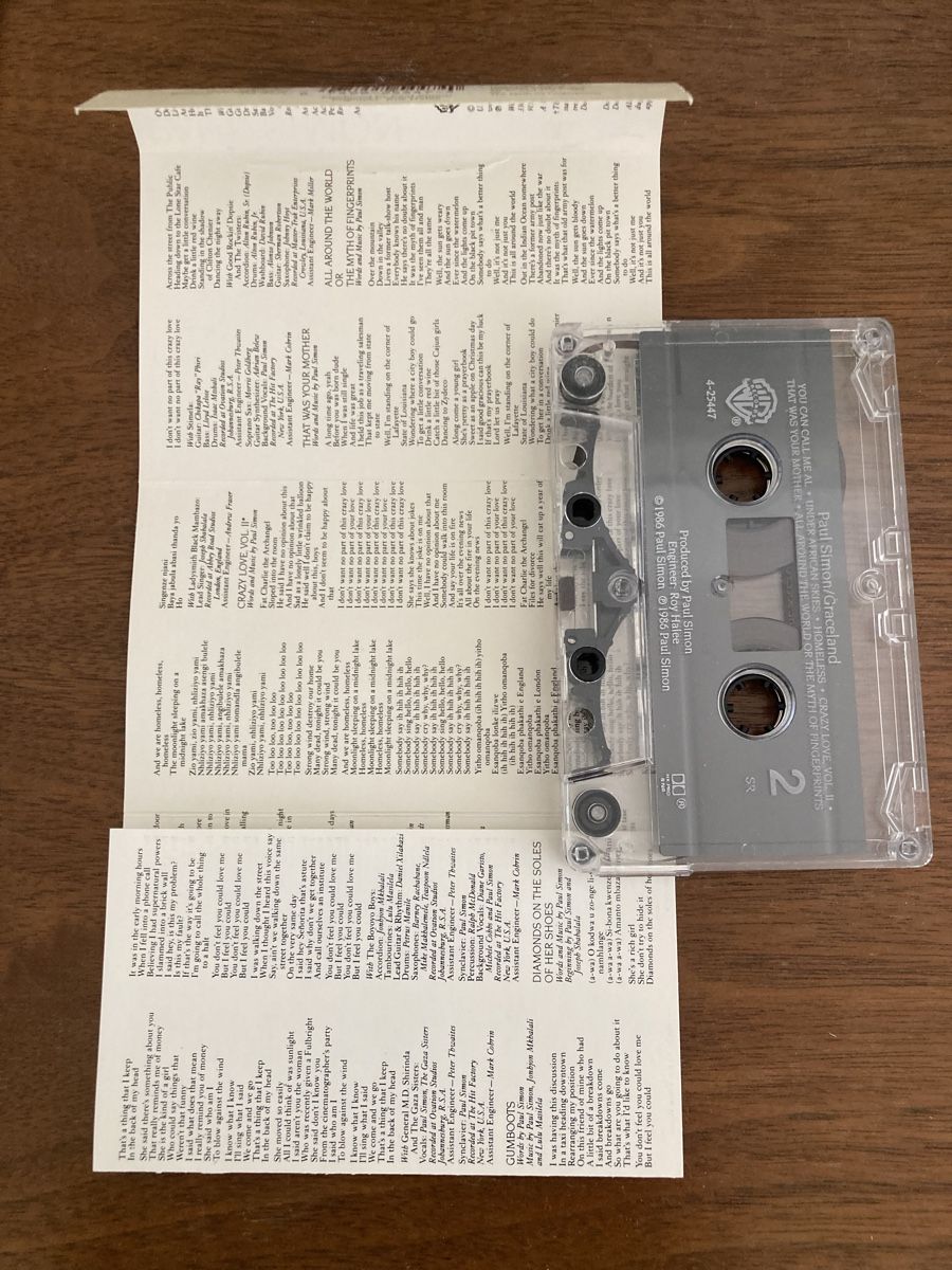 Musicassette: Paul Simon Graceland Kassette Tape – Usato da Rombach venduto da polymerase01 2