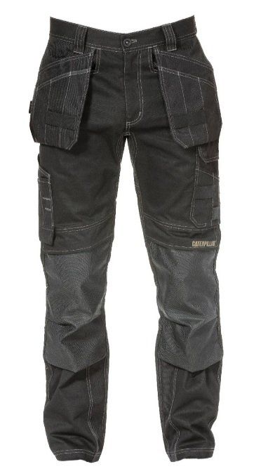 Caterpillar Herren Arbeitshose – Wasserabweisend, Dehnbar, Mit Holster-Taschen & Klettverschluss