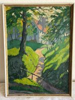 Emil Harlfinger - Sommerlichen Wald Weg Vintage Gerahmt Wand
