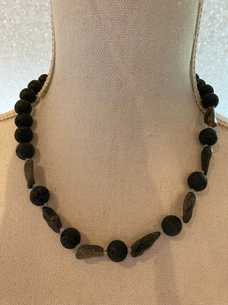 Ketten: Halskette - Turmalin/Lava/Prehnit – Neu (gemäss Beschreibung) aus Biberist von tl-schmuck 3