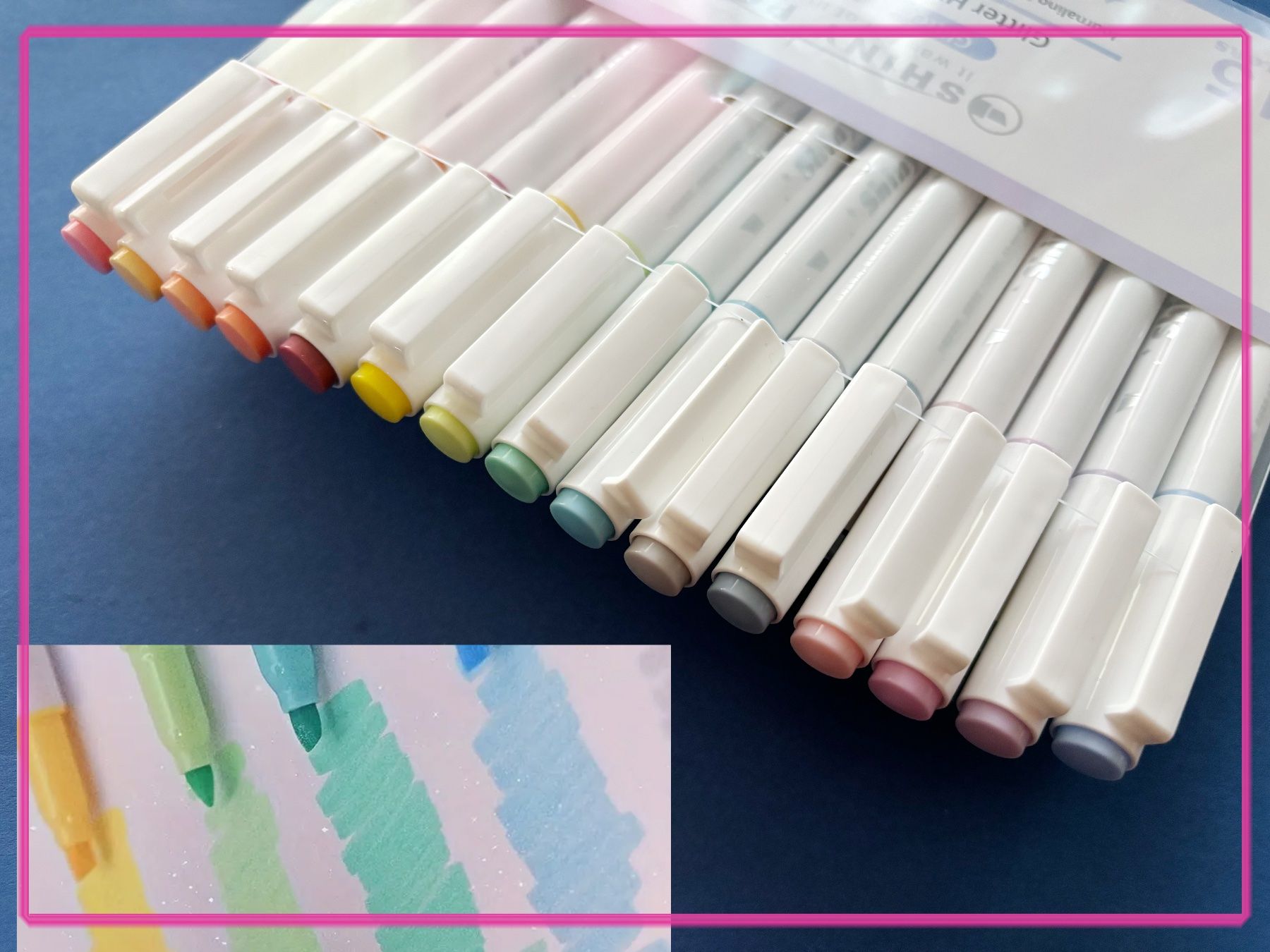 Penna & Evidenziatori: 15er Pack Glitter / Highlighter /Schimmer Marker – Nuovo e nell'imballaggio originale da Frenkendorf venduto da jazzplatten 1