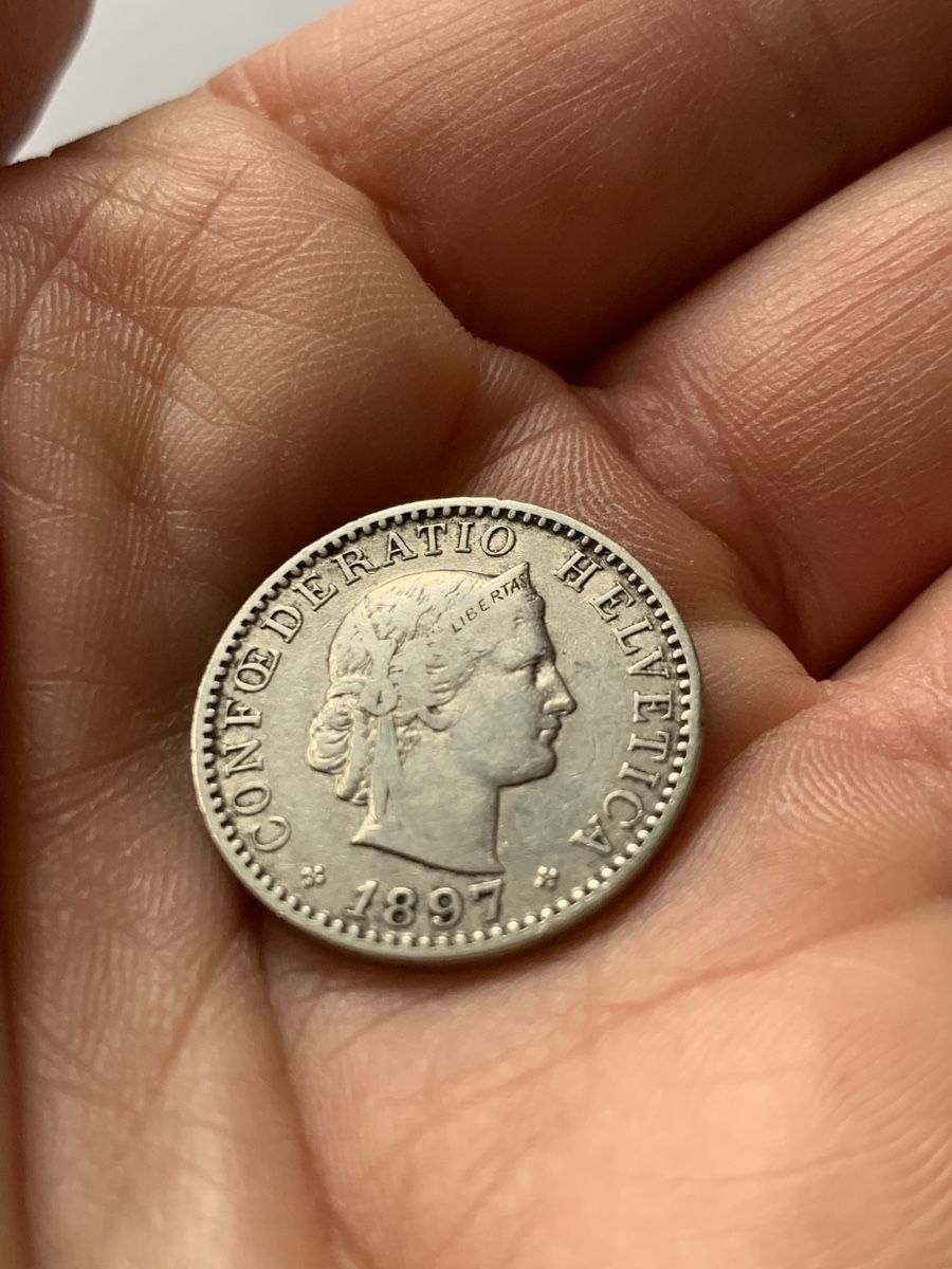 Tutti le monete: Schweizer 20 Rappen Münze, 1897 – Usato da Lyss venduto da nekoreh 3