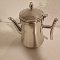 Stainless steel teapot with strainer - new unused