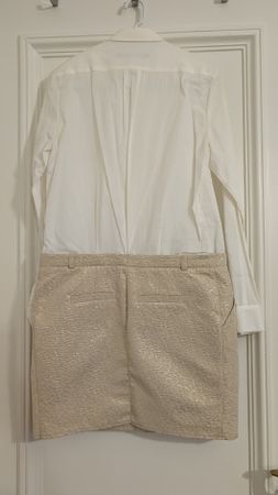 Comptoir des Cotonniers Dress, gold & white