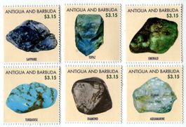 Briefmarken "Minerale". Antigua und Barbuda