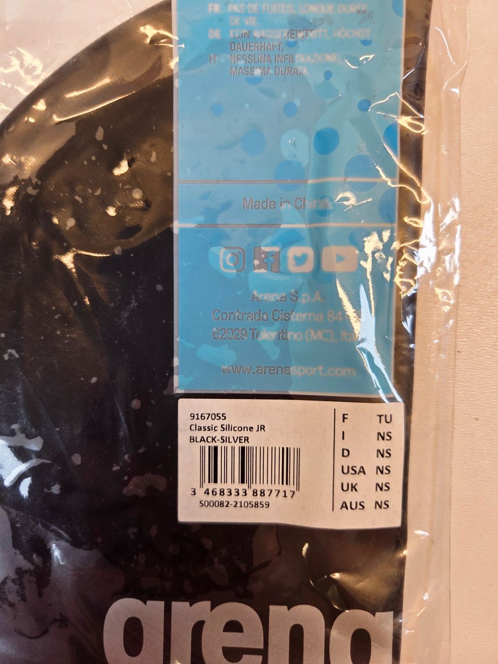 Arena Altro abbigliamento per bambino: ARENA Kinder Badekappe Classic Silikon Junior – Nuovo e nell'imballaggio originale da Braunau venduto da Brand-Store 3