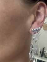 Boucles d'oreilles ba&sh Argent et zircons neuf
